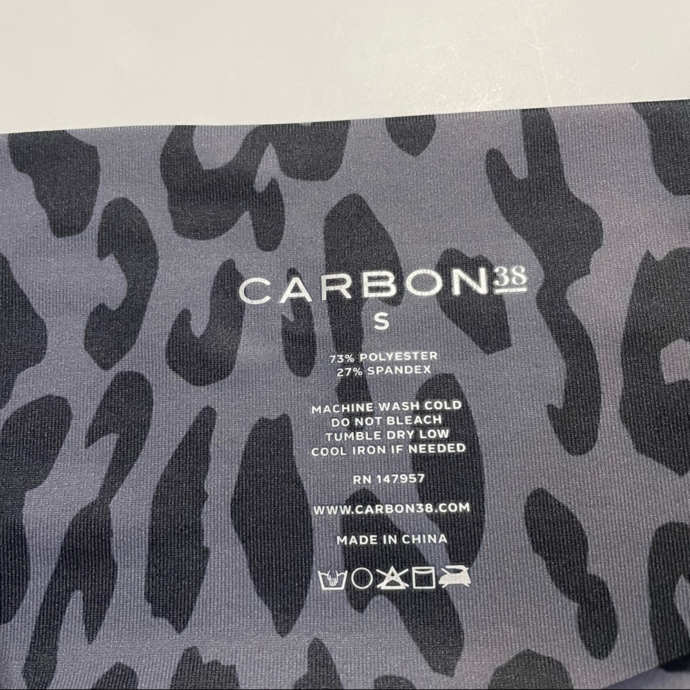 Carbon38 Leopard Cheetah Animal Print High Waisted Leggings Athleisure Small - Picture 3 of 6